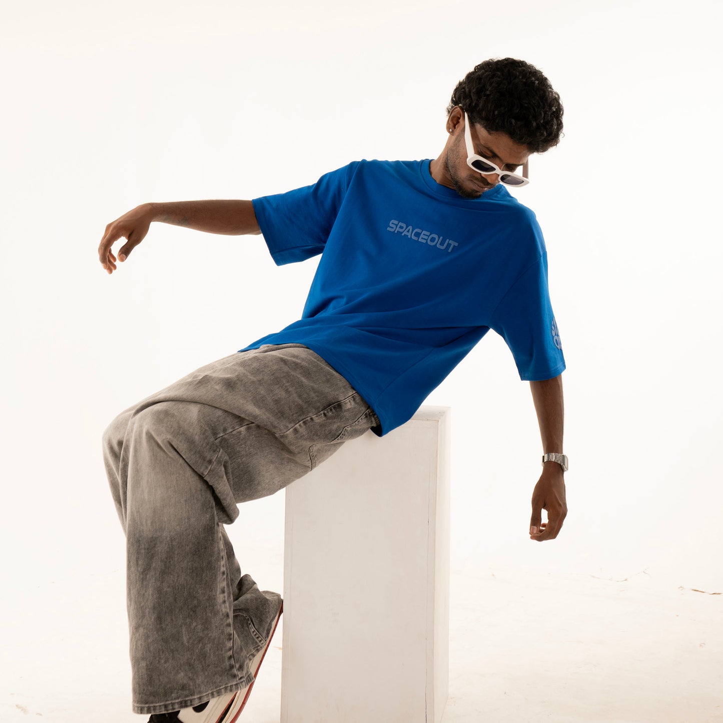 BASIC BLUE OVERSIZED HEAVYWEIGHT T-SHIRT