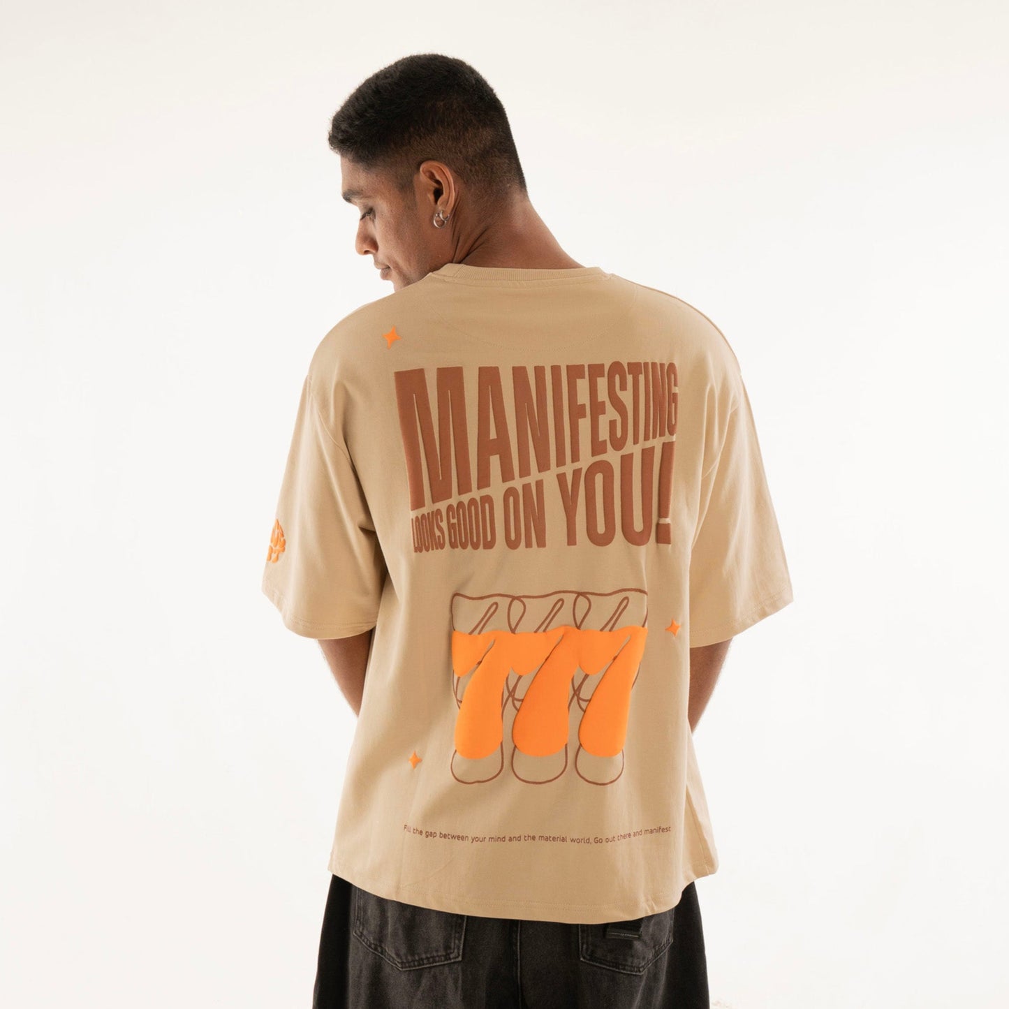 MANIFEST BEIGE OVERSIZED HEAVYWEIGHT T-SHIRT