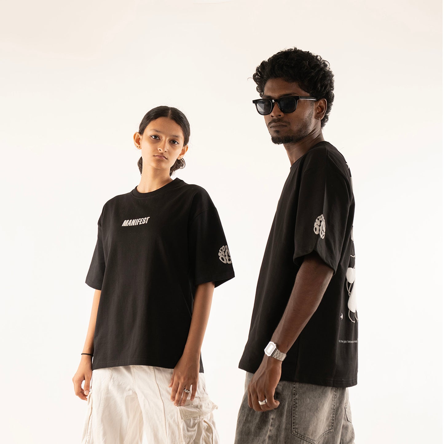 MANIFEST BLACK OVERSIZED HEAVYWEIGHT T-SHIRT