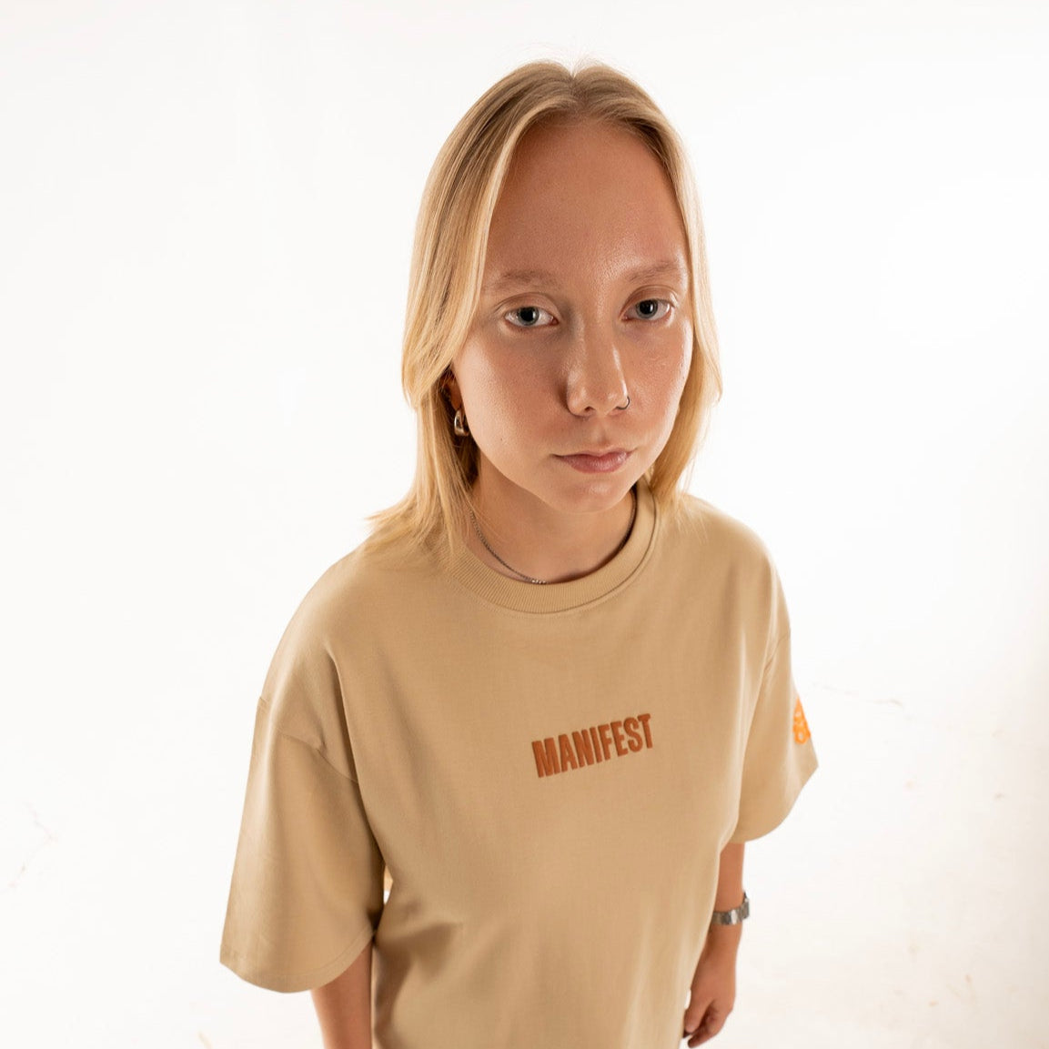 MANIFEST BEIGE OVERSIZED HEAVYWEIGHT T-SHIRT