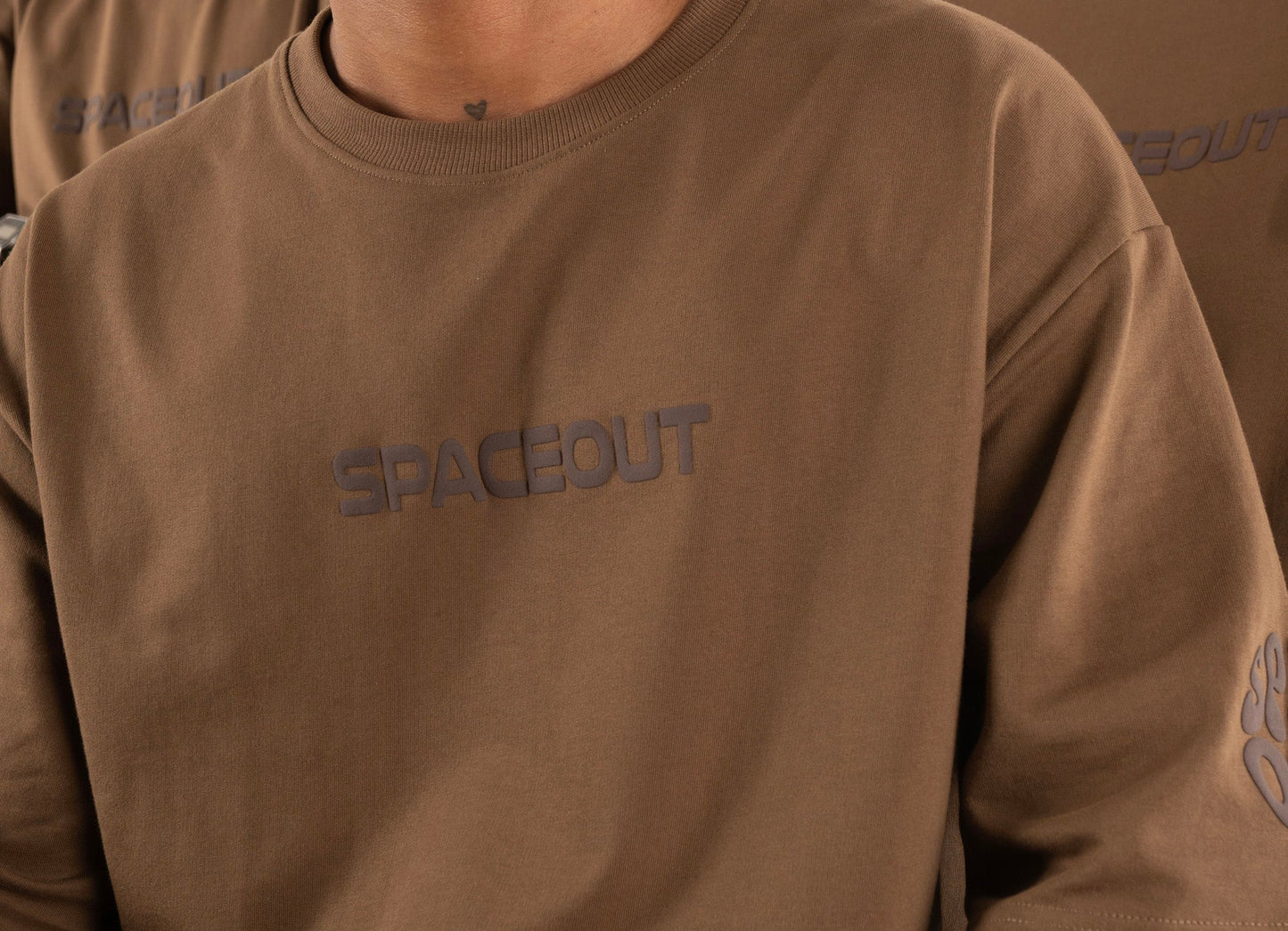 BASIC BROWN OVERSIZED HEAVYWEIGHT T-SHIRT