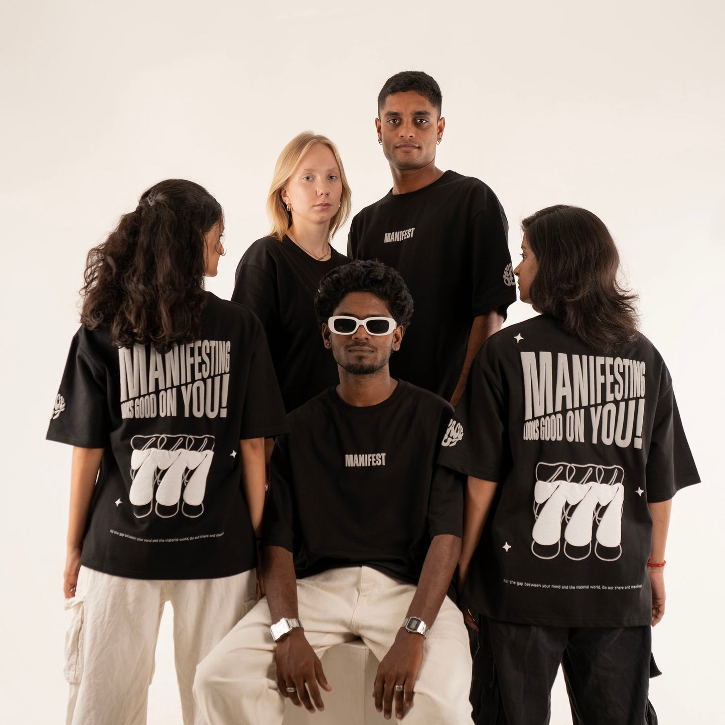 MANIFEST BLACK OVERSIZED HEAVYWEIGHT T-SHIRT