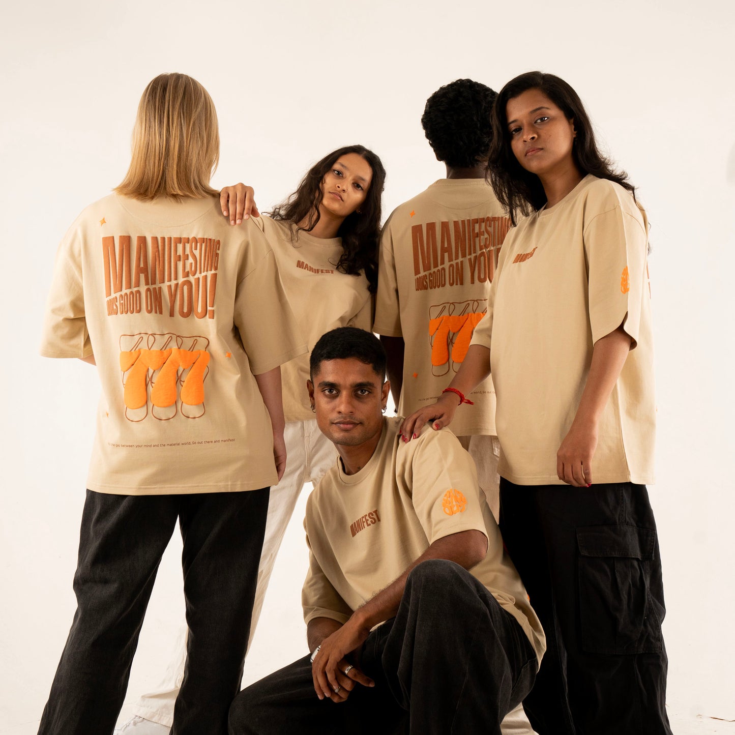 MANIFEST BEIGE OVERSIZED HEAVYWEIGHT T-SHIRT