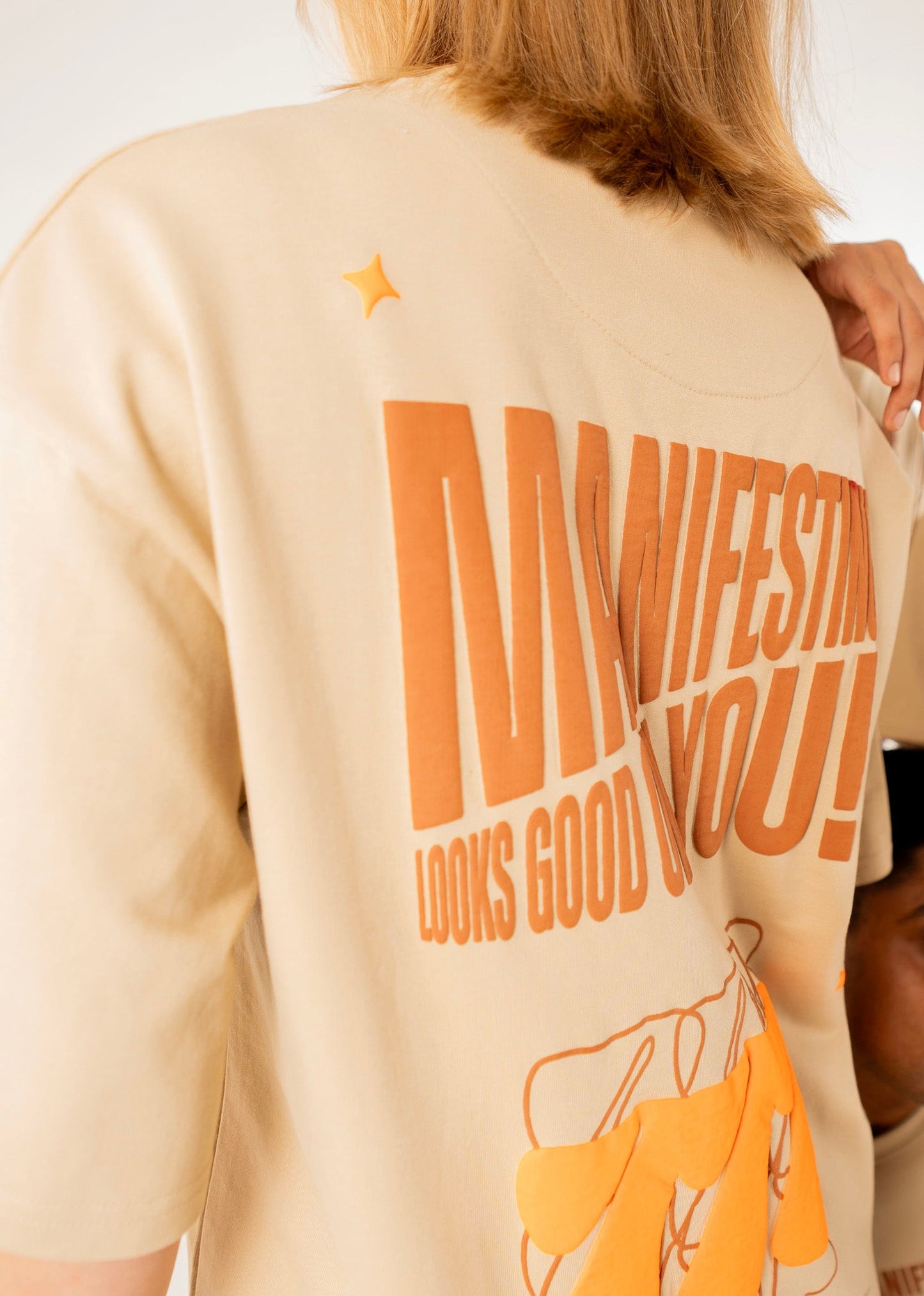 MANIFEST BEIGE OVERSIZED HEAVYWEIGHT T-SHIRT