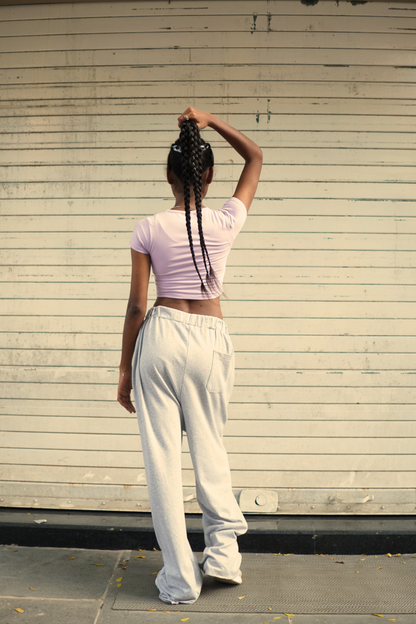 GREY BAGGY TRACK PANTS