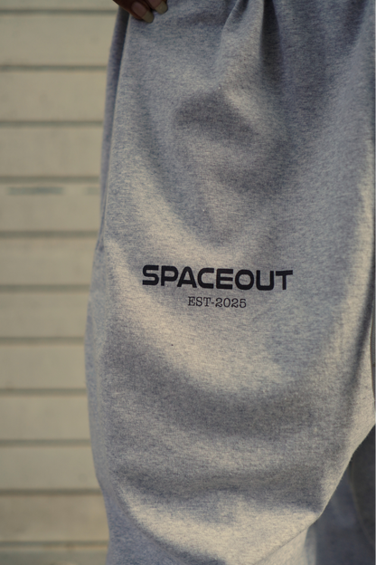 GREY BAGGY TRACK PANTS