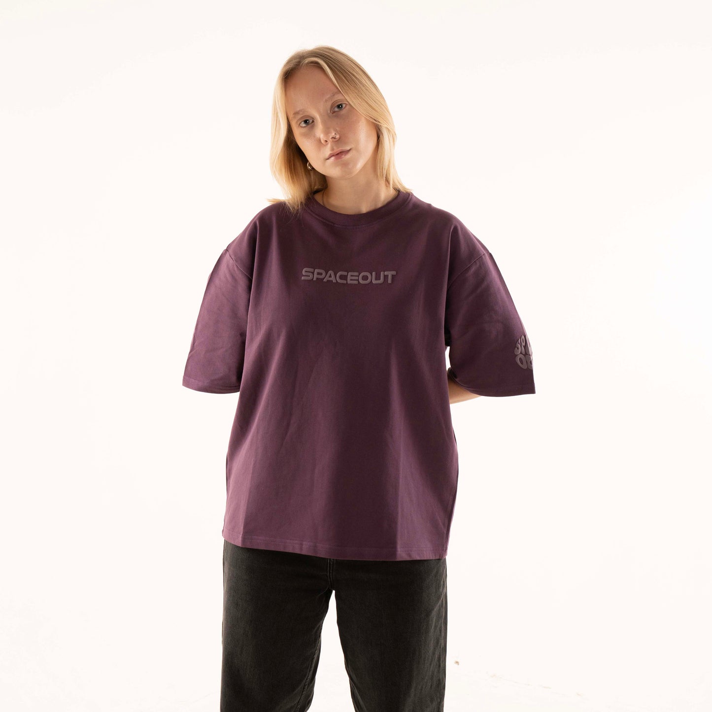 BASIC PURPLE OVERSIZED HEAVYWEIGHT T-SHIRT