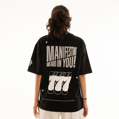 MANIFEST BLACK OVERSIZED HEAVYWEIGHT T-SHIRT