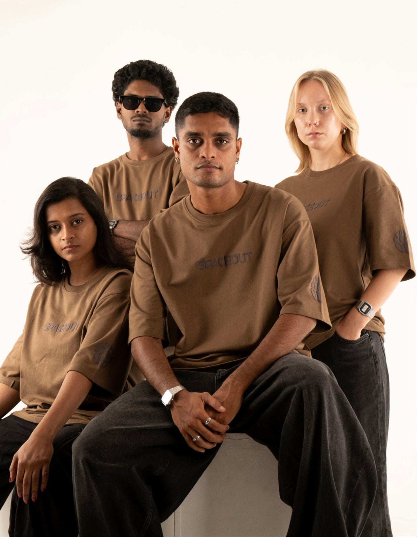 BASIC BROWN OVERSIZED HEAVYWEIGHT T-SHIRT
